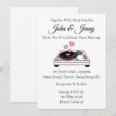 DJ Faire-part de mariage Music Lover Musiciens (Devant / Derrière)