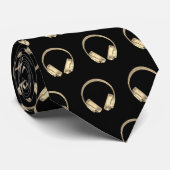 DJ faux folie hoofdtelefoon Stropdas (Opgerold)