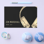 DJ faux gold effect muziek Flyer (Enkel)