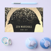 DJ faux Gold folie effect hoofdtelefoonontwerp Flyer (Enkel)