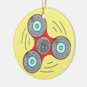 DJ Fidget Spinner Keramisch Ornament (Links)