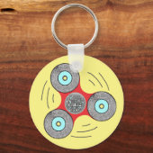 DJ Fidget Spinner Sleutelhanger (Voorkant)