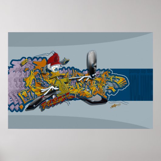 DJ freak out Poster (Voorkant)