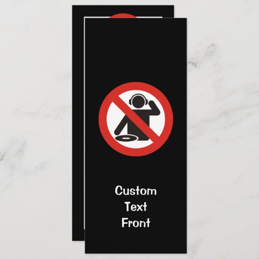 DJ Free Zone Kaart (Voorkant / Achterkant)