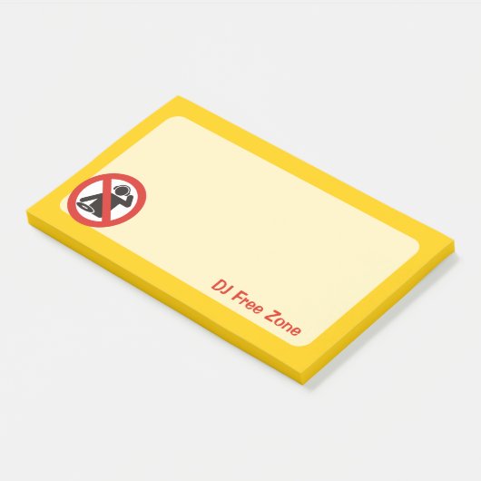 DJ Free Zone Post-it® Notes (Schuin)