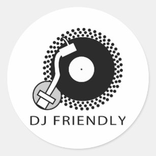 DJ Friendly Ronde Sticker