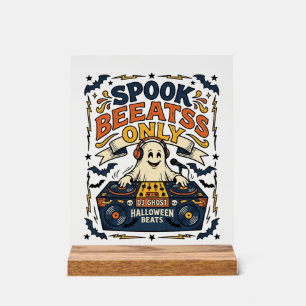 DJ Ghost Spooky Beats Gravure Vintage Halloween