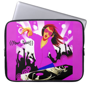 DJ Girl Laptop Sleeve
