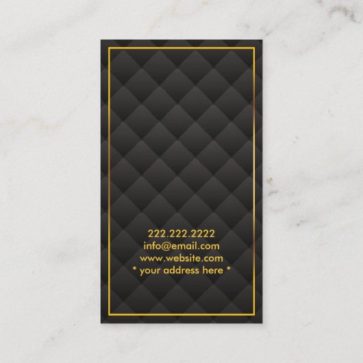 DJ Gold Monogram DJ Carte de visite (Dos)