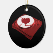 DJ Heart Platenspeler Keramisch Ornament (Links)