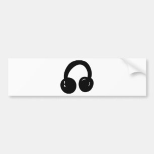 dj-hoofdtelefoon bumpersticker