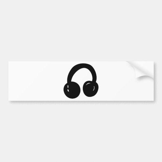 dj-hoofdtelefoon bumpersticker (Voorkant)