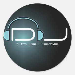 DJ Hoofdtelefoonsticker Ronde Sticker