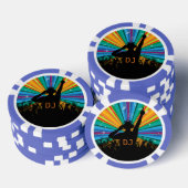 DJ illustratie aangepaste monogram poker chips (Opstapeling)