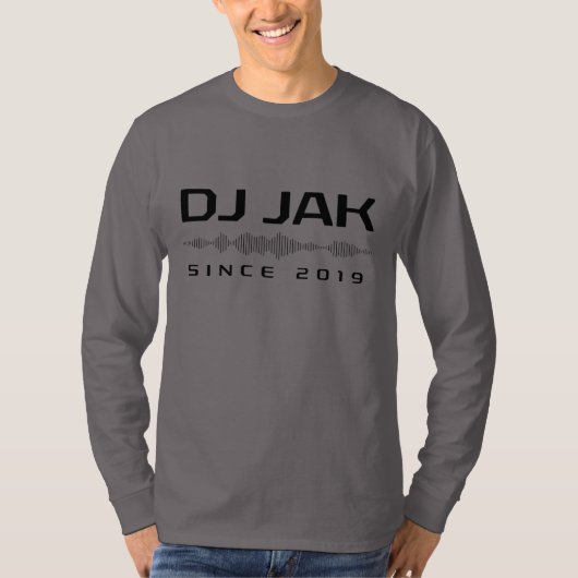 DJ JAK Smoke Grey Soundwave Long Sleeve T-shirt (Voorkant)