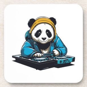 DJ Kawaii Panda Bier Onderzetter