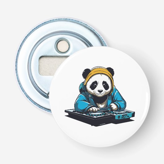 DJ Kawaii Panda Button Flesopener (Voorkant)