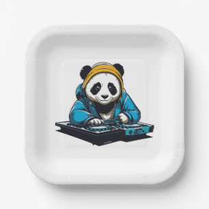 DJ Kawaii Panda Papieren Bordje