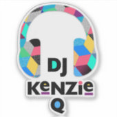 DJ Kenzie Q Cut Vinyl Sticker (Voorkant)