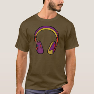 dj-kleurenhoofdtelefoon t-shirt