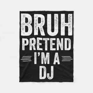 Dj kostuum Halloween Bruh doen alsof ik een DJ gra Fleece Deken