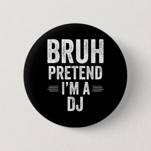 Dj kostuum Halloween bruh doen alsof in een DJ gra Ronde Button 5,7 Cm