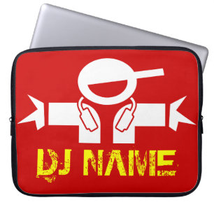 DJ-laptophoes met aangepaste naam Laptop Sleeve