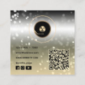 DJ lecteur de plaque vinyle Carte de visite (Dos)