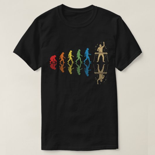 DJ Man Evolution| Platenspeler Humor Grafisch T-sh T-shirt (Design voorkant)