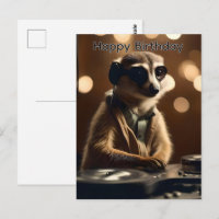 DJ Meerkat: Nummer draaiend, verjaardagskaartje