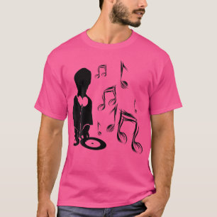 DJ met Platenspeler en vel Music Drum en Bass T-shirt