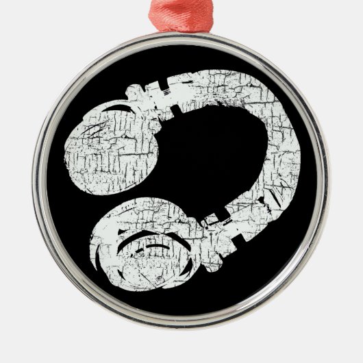 dj metalen ornament (Voorkant)
