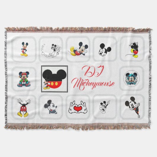 DJ Mickeymouse Throw Blanket Deken (Voorkant)