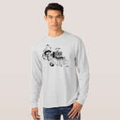 DJ Mobile Disco Record Player-Cartoon T-shirt (Voorkant volledig)