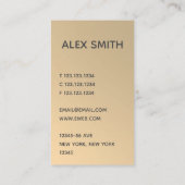 DJ Modern Gold Faux minimalist 2019 Visitekaartje (Achterkant)