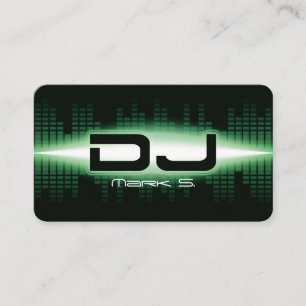 DJ Modern Green Carte de visite