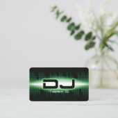 DJ Modern Green Carte de visite (Debout devant)