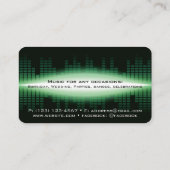 DJ Modern Green Carte de visite (Dos)