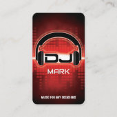 DJ Modern RED Visitekaartje met QR code (Voorkant)
