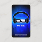 DJ Modern Royal Blue Carte de visite avec code QR (Devant)