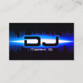 DJ Modern Royal Blue Carte de visite avec code QR (Devant)