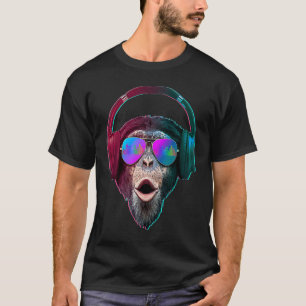 DJ Monkey Discjockey Rave Muziek T-shirt