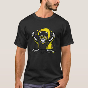 DJ Monkey Music Party Fun Zonnebril Fun Dancing C T-shirt