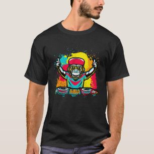 DJ Monkey Music Party Leuke Zonnebril Monkey Headp T-shirt