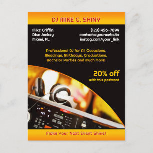 DJ Music Club Briefkaart