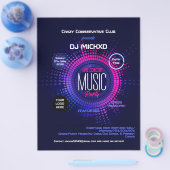 DJ Music en Dance Gig Flyer (Enkel)