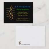 DJ Music G clef Visitekaartje (Voorkant / Achterkant)