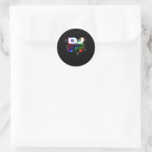 DJ Music Player Geluid Ronde Sticker (Tas)