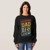 Dj Music player Husband Dad DJ Legend retro Father Trui (Voorkant volledig)