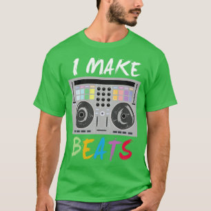 DJ Music Producer Audio Ik maak beats Disco EDM T-shirt